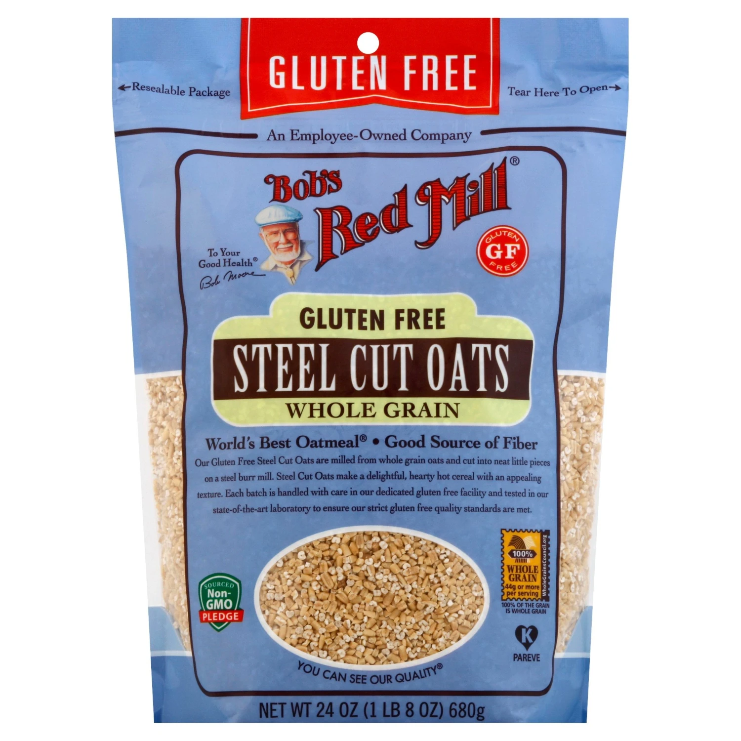 Bob's Red Mill Gluten Free Steel Cut Oats - 24 OZ 4 Pack 3 Bob's Red Mill Gluten Free Steel Cut Oats - 24 OZ 4 Pack