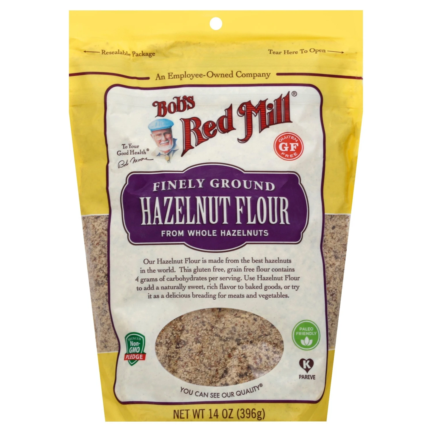 Bob's Red Mill Gluten Free Finely Ground Hazelnut Meal/Flour - 14 OZ 4 Pack 3 Bob's Red Mill Gluten Free Finely Ground Hazelnut Meal/Flour - 14 OZ 4 Pack