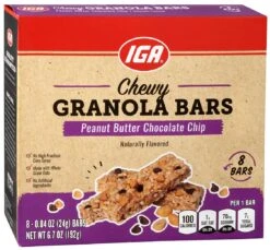 IGA Chewy Peanutbutter Chocolate Chip Granola Bar - 6.7 OZ 12 Pack