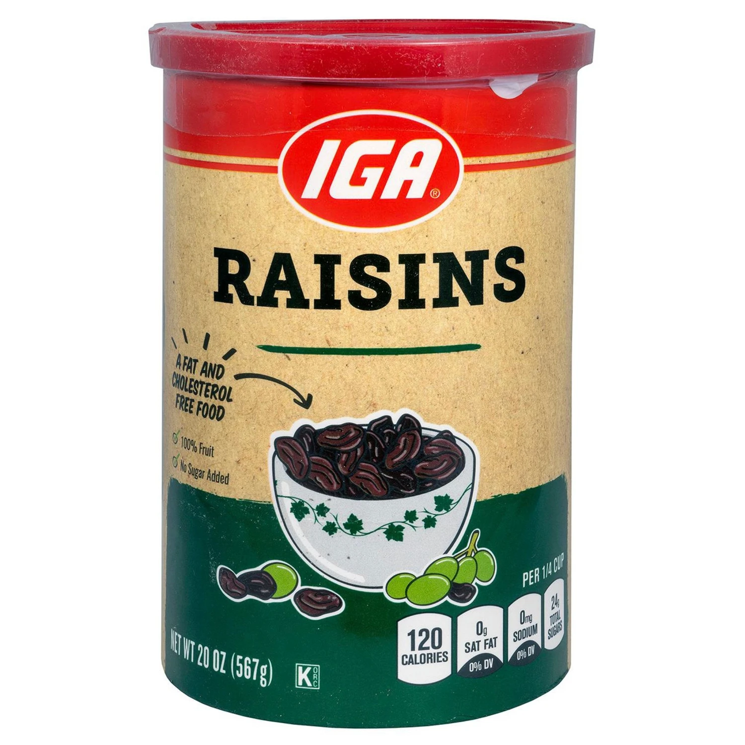 IGA Raisin Canister - 20 OZ 12 Pack 3 IGA Raisin Canister - 20 OZ 12 Pack