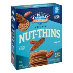 Blue Diamond Gluten Free Pecan Nut Thin Rice Cracker - 4.25 OZ 12 Pack