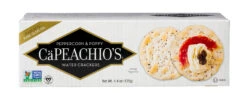 Venus Wafers CaPeachio's Peppercorn & Poppy Water Crackers - 4.4 OZ 12 Pack