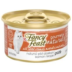 Fancy Feast Gourmet Naturals Wild Alaskan Salmon Pate - 3 OZ 12 Pack