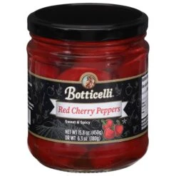 Botticelli Sweet And Spicy Red Cherry Peppers - 15.8 OZ 6 Pack