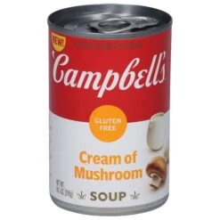 Campbell's Red And White Soup Gluten Free Cream Of Mushroom- 10.5 OZ 12 Pack