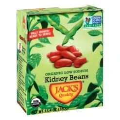 Jack's Organic Low Sodium Kidney Beans - 13.4 OZ 8 Pack