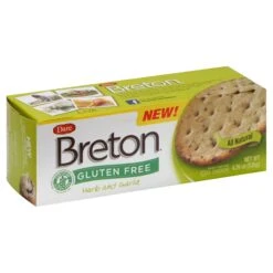 Breton Gluten Free Herb & Garlic Cracker - 4.76 OZ 6 Pack