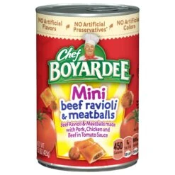 Chef Boyardee Mini Bites Ravioli & Meatballs - 15 OZ 24 Pack