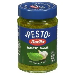 Barilla Rustic Basil Pesto Sauce 6.5 Oz - 8 Pack