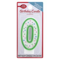Betty Crocker Candle "0" - 1 CT 6 Pack