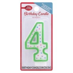 Betty Crocker Candle "4" - 1 CT 6 Pack
