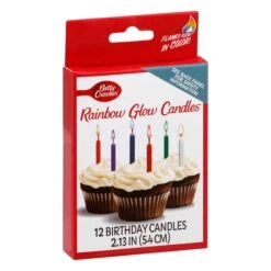 Betty Crocker Candles Rainbow Glow - 12 CT 12 Pack