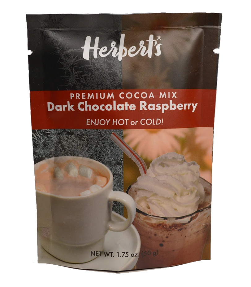 Herberts Wine Jelly Dark Chocolate Raspberry Cocoa Mix- Hot Or Iced Frappe - 2 OZ 12 Pack 3 Herberts Wine Jelly Dark Chocolate Raspberry Cocoa Mix- Hot Or Iced Frappe - 2 OZ 12 Pack
