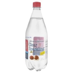 Clear & Sparkling Wild Cherry Water Beverage 1 Lt - 33.8 FZ 12 Pack