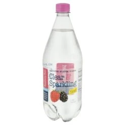 Clear & Sparkling Raspberry Duet Water Beverage 1 Lt - 33.8 FZ 12 Pack