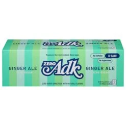 ADK Zero Sugar Ginger Ale Soda 12 - 12 Fl Oz Cans - 144 FZ 2 Pack