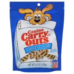 Canine Carry Outs Dog Treats Chicken - 4.5 OZ 12 Pack