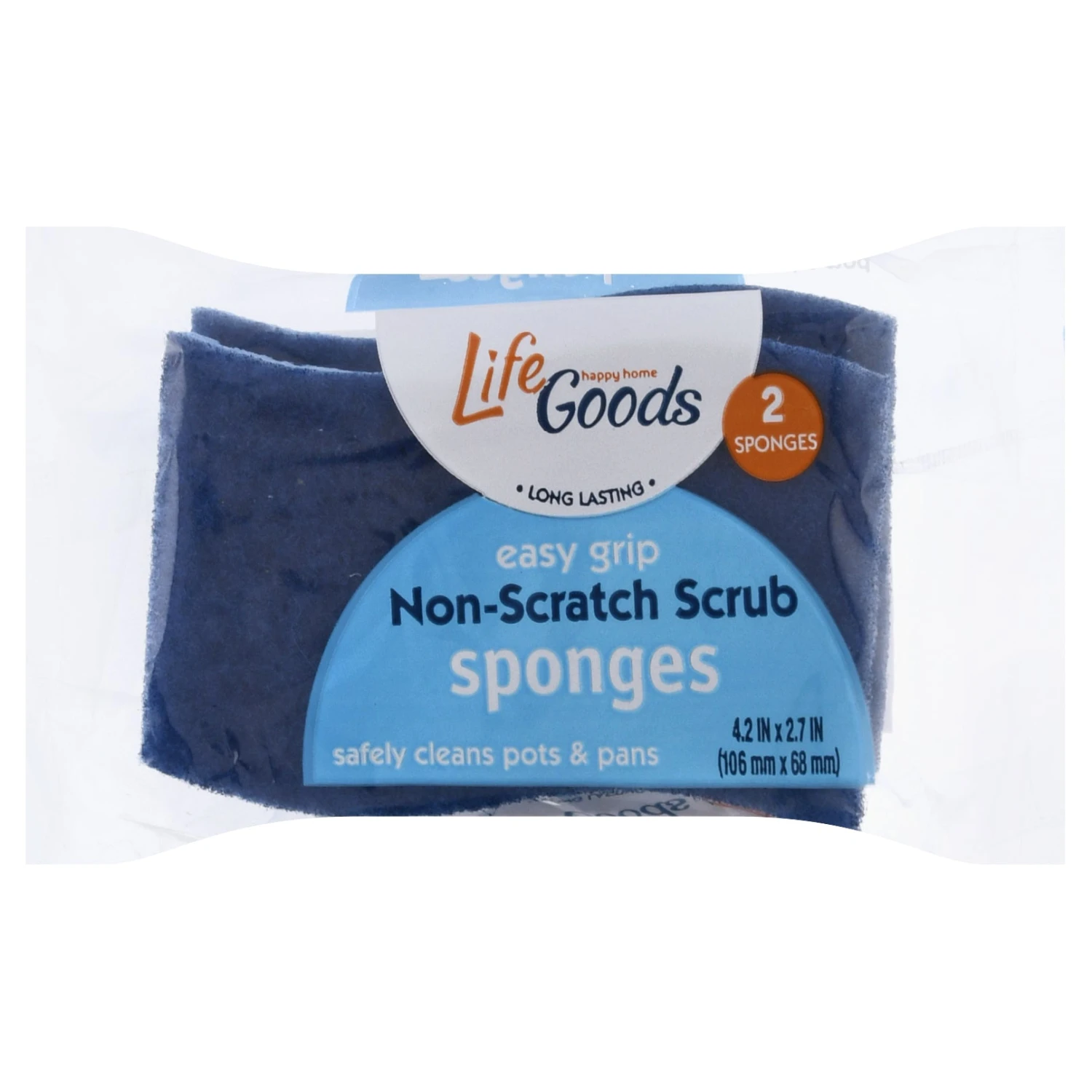 Life Goods Easy Grip Non-Scratch Scrub Sponges 1 Ea - 2 CT 12 Pack 3 Life Goods Easy Grip Non-Scratch Scrub Sponges 1 Ea - 2 CT 12 Pack