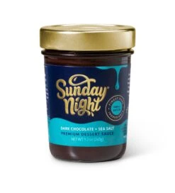 Sunday Night Foods Dark Chocolate + Sea Salt Premium Dessert Sauce - 9.2 OZ 6 Pack