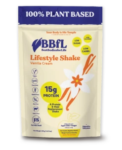 BBfL BBfL Vegan Meal Replacement Protein Shakes,(15 Servings, Vanilla Cream) - 0.87 LB 6 Pack
