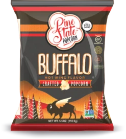1in6 Snacks Pine State Popcorn, Buffalo Popcorn - 5.5 OZ 10 Pack