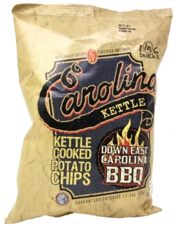 1in6 Snacks Kettle Cooked Potato Chips, Down East Carolina Bbq - 2 OZ 20 Pack