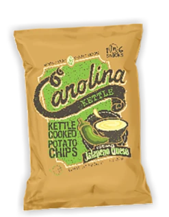 1in6 Snacks Kettle Cooked Potato Chips, Jalapeno Queso - 5 OZ 14 Pack