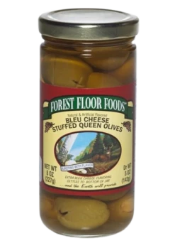 Forest Floor Foods Bleu Cheese Stuffed Queen Olives - 8 OZ 12 Pack