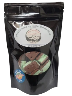 1883 Foods Freeze Dried Ice Cream Sandwich - Mint Chocolate Chip - 2 OZ 18 Pack
