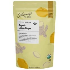 Heavenly Tea Leaves Organic Lemon Ginger, Bulk Loose Leaf Herbal Tisane - 1 LB 1 Pack -Stockup Express Deals LJZCou5F32plqM8XKtSS5nyt8vGx41UOGqarkbai