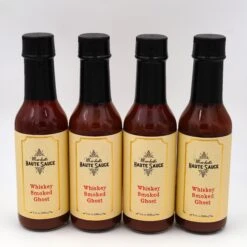 Hot Ones Season 22- Uncle Nearest Whiskey Smoked Ghost 4-Pack- Hot Ones Sauces- Sauce Gift Set
