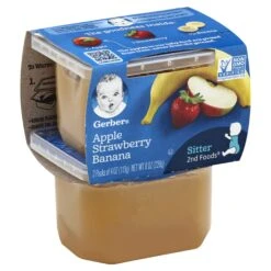 Gerber Apple Strawberry Banana 2 Ea - 8 Pack