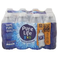 Pure Life Purified Water Bottle 12 - 12 Fl Oz Bottles - 2 Pack