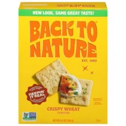 Back To Nature Crispy Wheat Crackers 6.5 Oz - 6 Pack
